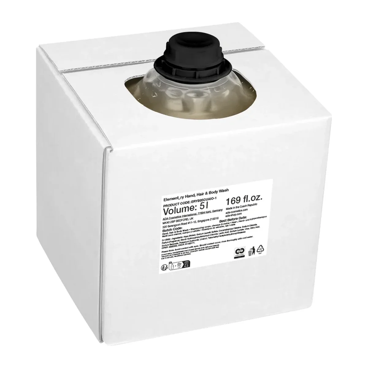 Rezervă gel 3-în-1 mâini, păr și corp, rezervă, 5 l