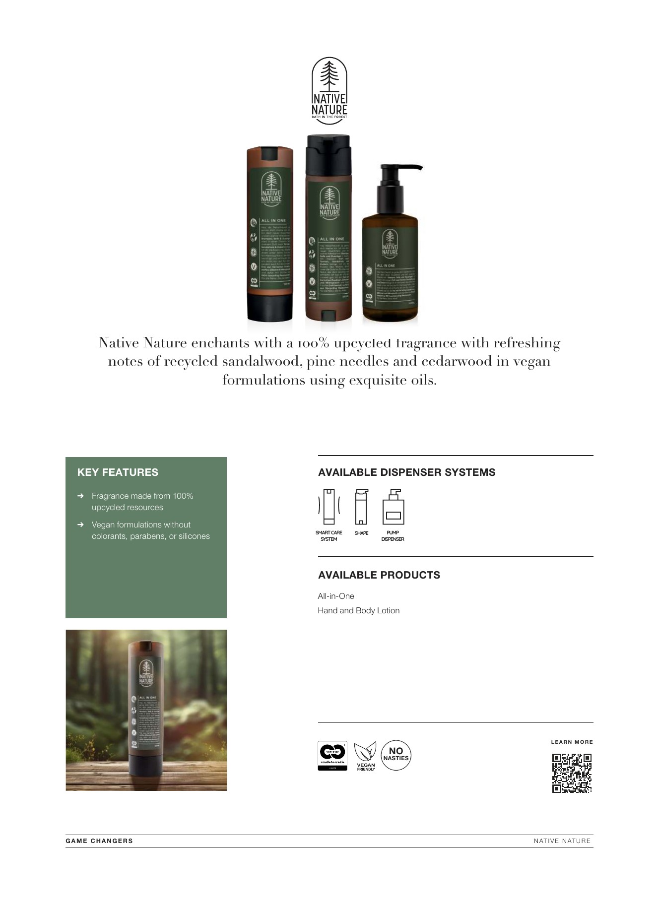 Native Nature brand card — page 2