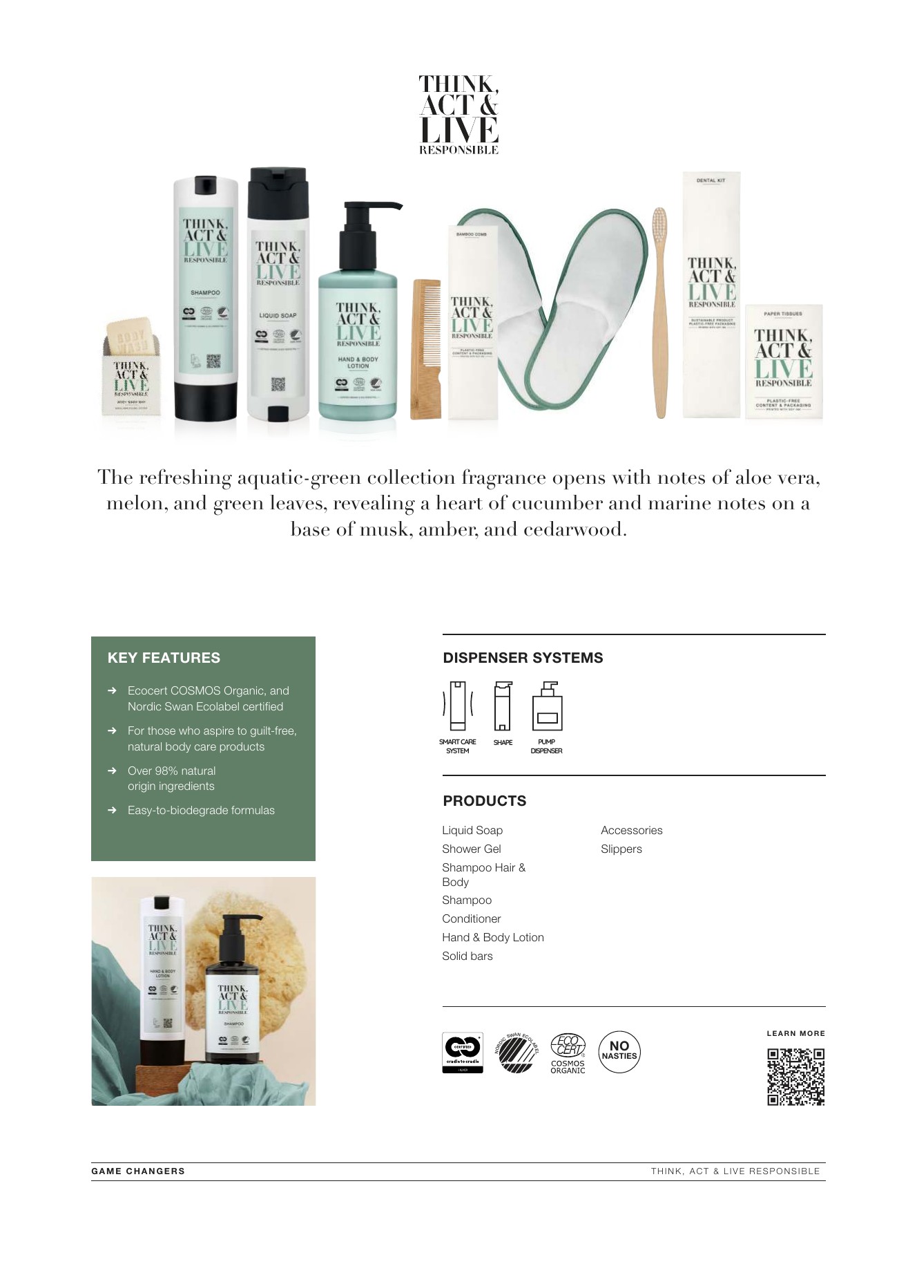 Think, Act & Live Responsible Accessories brand card — page 2