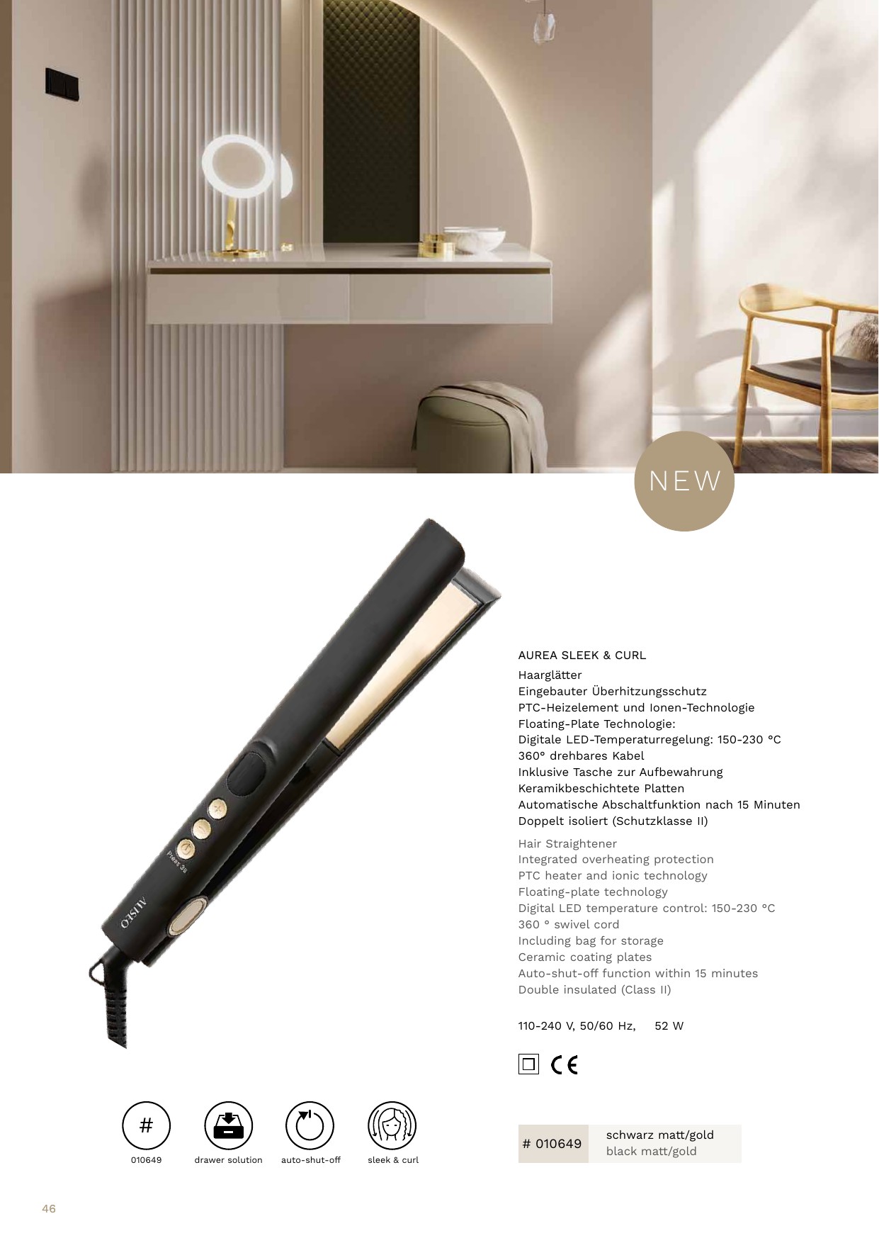 Aliseo catalogue — inside page