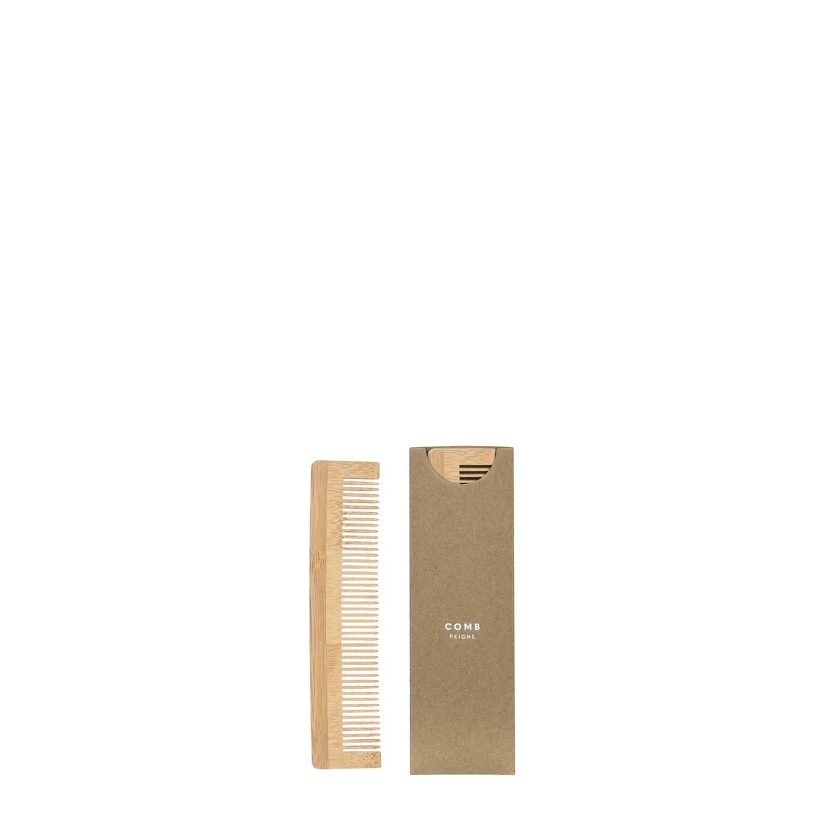 Pieptene, bamboo, paper sachet