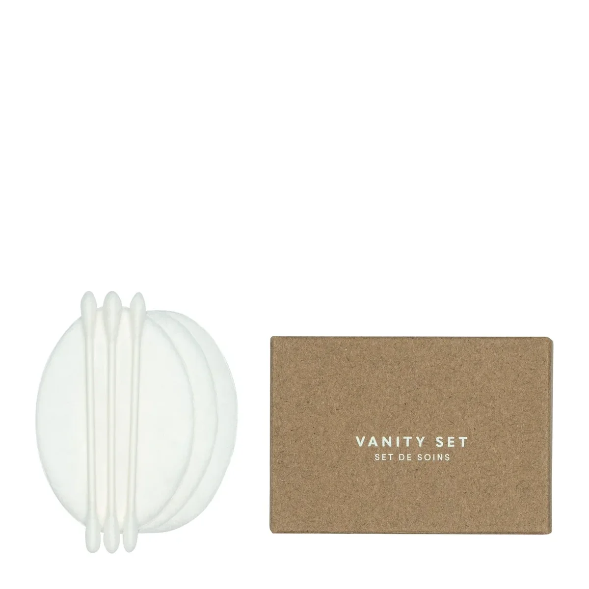 Vanity Set, cotton pads & swabs