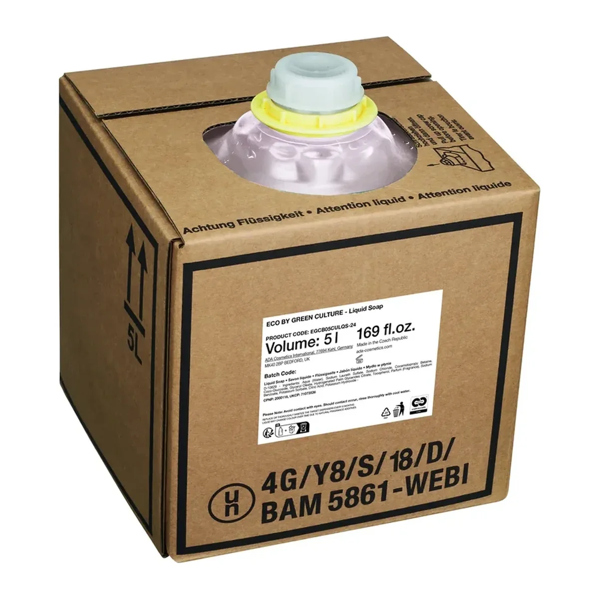 Eco by Green Culture Liquid Soap, Bag-in-box, 5 l