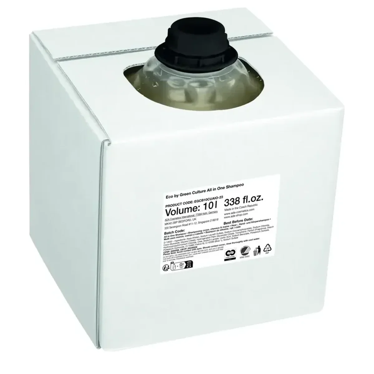 Eco by Green Culture Hand, Hair & Body Shampoo, Bag-in-box, 10 l