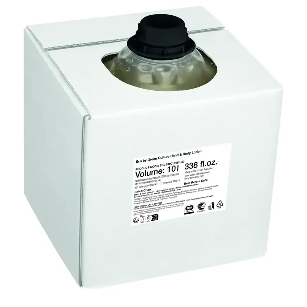 Eco by Green Culture Hand & Body Lotion, Bag-in-box, 10 l