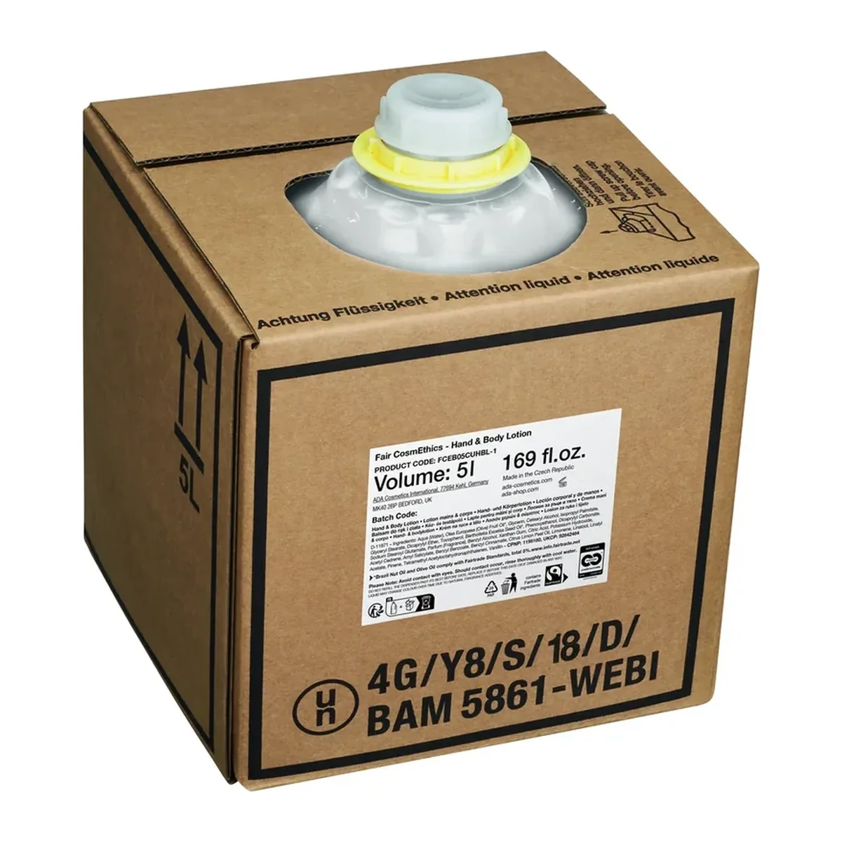Faircosmethics Hand & Body Lotion, Refill, 5 l