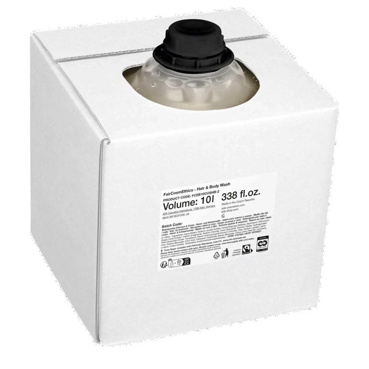 Faircosmethics Hair & Body Shampoo, Refill, 10 l