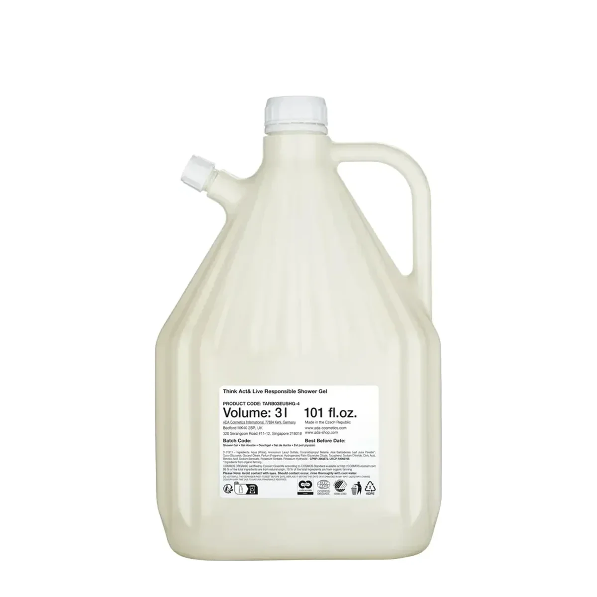 Think, Act & Live Responsible Shower Gel, Refill, 3 l