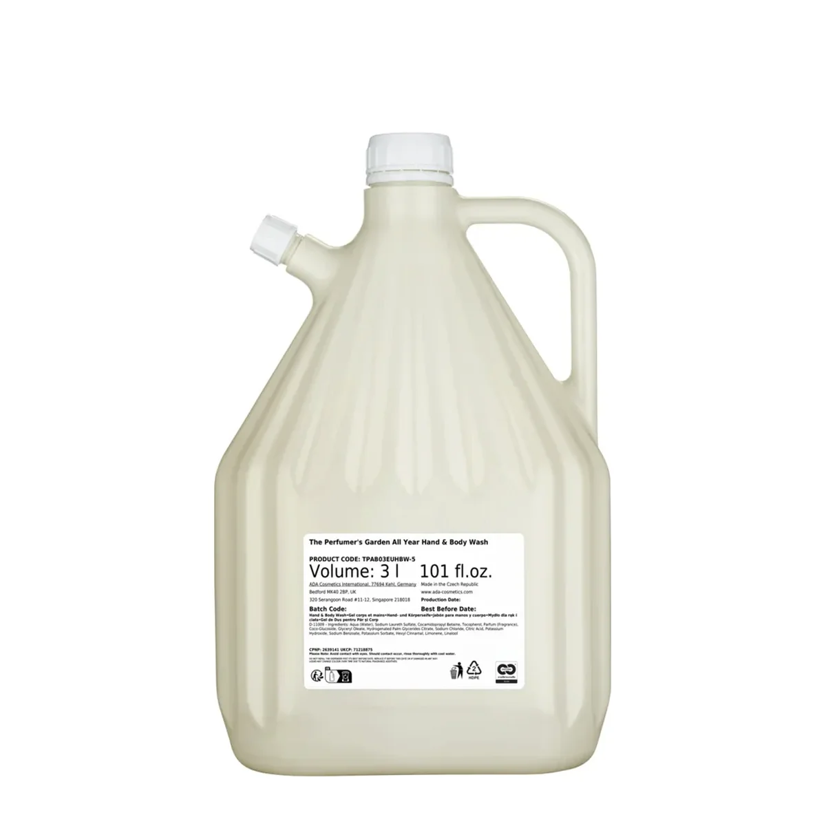 The Perfumer's Garden Hand & Body Wash, Refill, 3 l