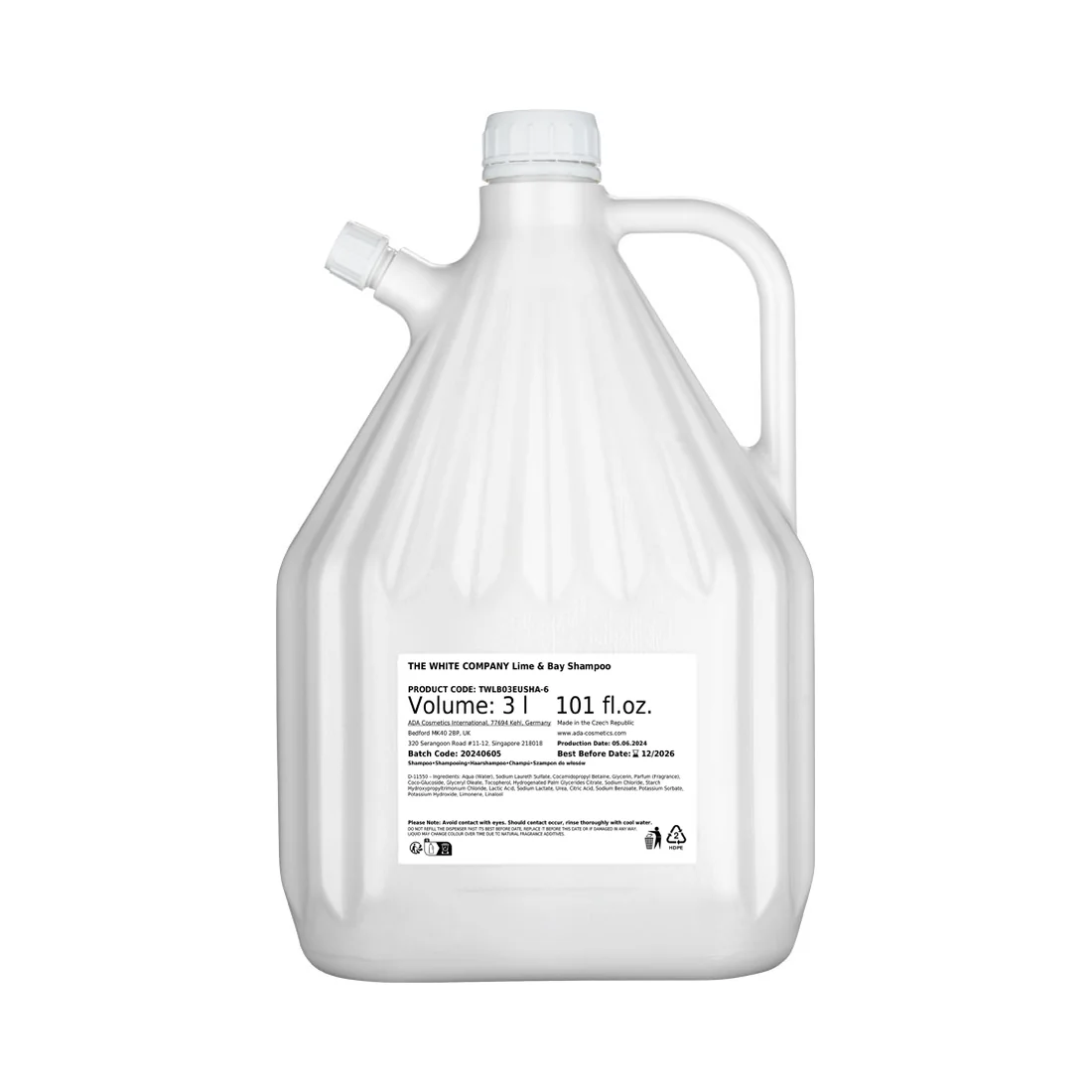 Rezervă șampon Lime & Bay, rezervă, 3 l