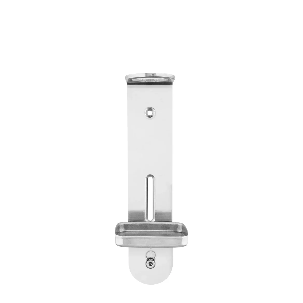 Stainless steel wall bracket, single, for Noir 300 ml pump dispenser — ADA Cosmetics