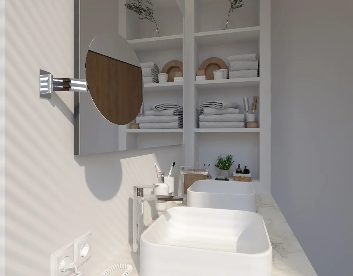 Aliseo accessory in silver finish