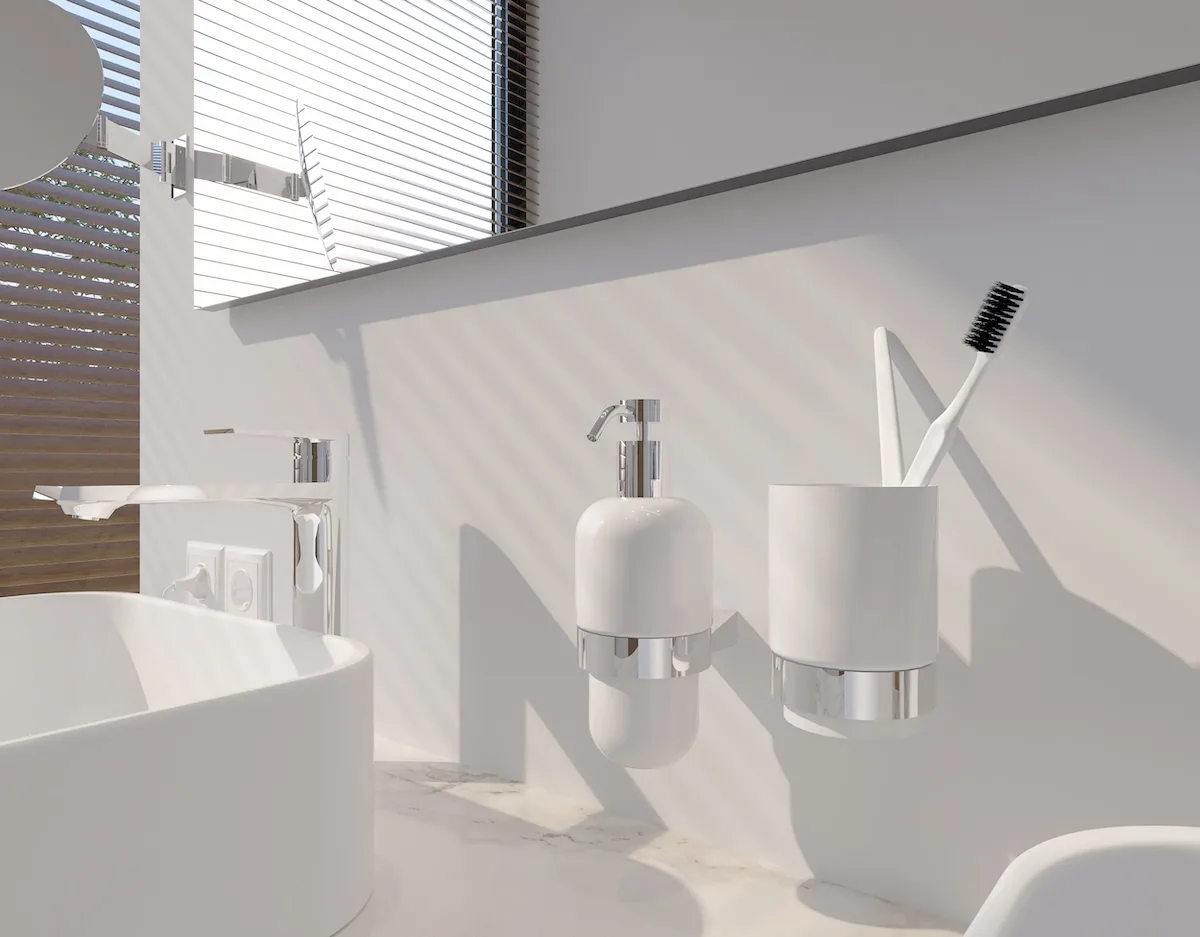 Aliseo accessory in chrome finish