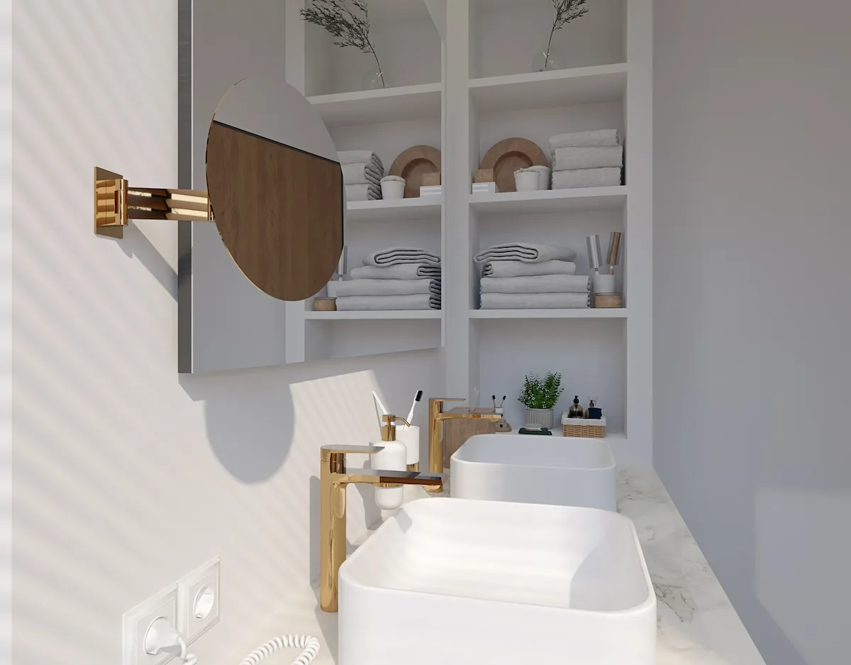Aliseo accessory in gold finish