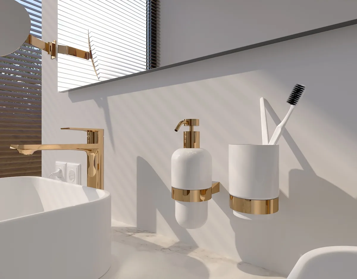 Aliseo accessory in gold finish