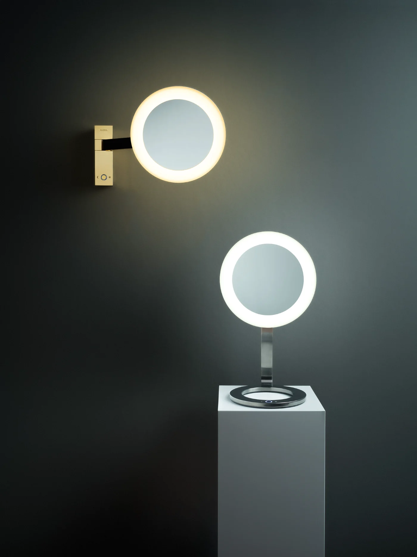 LED Moon Dance mirror with NU finish